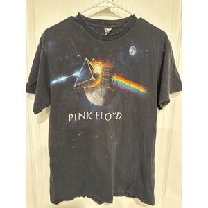 VTG Pink Floyd Dark Side of the Moon Graphic T-Shirt Mens Medium Black Band Tee